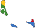 Flag Map of the Comoros - Mapsof.Net Map