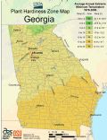 Georgia Plant Hardiness Zone Map - Mapsof.Net Map