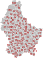 Groothertogdom Luxemburggemeenten - Mapsof.Net Map