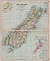 Historical Map New Zealand South Island (1913) - Mapsof.Net Map