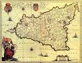 Historical Map of Sicily (1571 1638) - Mapsof.Net Map