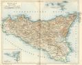 Historical Map of Sicily (1888) - Mapsof.Net Map