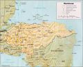 Honduras Physical Map 2 - Mapsof.Net Map