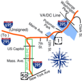 I 395 Dc - Mapsof.Net Map