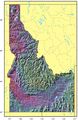 Idaho Relief Map - Mapsof.Net Map