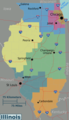 Illinois Regions Map - Mapsof.Net Map