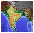 India Topo Blank - Mapsof.net
