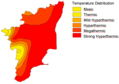 Isotherm Map of Tamil Nadu - Mapsof.Net Map