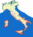 Isotherms Map Italy - Mapsof.Net Map