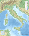 Italy Topographic Map Blank - Mapsof.net