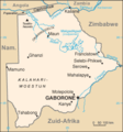 Kaart Botswana Nl - Mapsof.Net Map