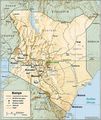 Kenya Relief Map Towns - Mapsof.net