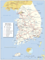 Korea South Admin Map - Mapsof.Net Map