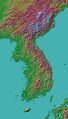 Korean Terrain - Mapsof.Net Map