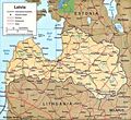 Latvia Physical Map - Mapsof.Net Map