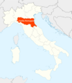 Location of Emilia Romagna Map - Mapsof.Net Map