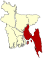 Locmap Bangladesh Chittangong - Mapsof.Net Map