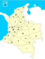 Los Departamentos De Colombia  Numerados - Mapsof.Net Map