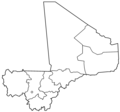 Mali Regions Blank - Mapsof.Net Map