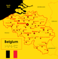 Map Mapa Belgii Belgium - Mapsof.Net Map
