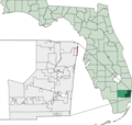 Map of Florida Highlighting Hillsboro Beach - Mapsof.Net Map