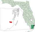 Map of Florida Highlighting Homestead - Mapsof.Net Map