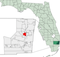 Map of Florida Highlighting Lauderdale Lakes - Mapsof.Net Map