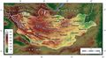 Map of Mongolia Topographic De - Mapsof.Net Map