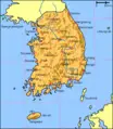 Map South Korea Blank - Mapsof.Net Map