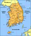 Map South Korea De - Mapsof.Net Map