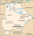 Mapa Botswany - Mapsof.Net Map