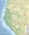Mapa Hydrograficzna Gabonu - Mapsof.Net Map