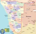 Namibia Political Map - Mapsof.Net Map