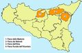 Natural Park Map of Sicily - Mapsof.Net Map