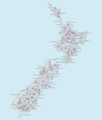 New Zealand New Lakes - Mapsof.Net Map