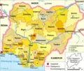 Nigeria Karte Politisch - Mapsof.Net Map