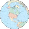 North America Globe - Mapsof.Net Map