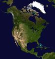 North America Satellite Orthographic - Mapsof.net