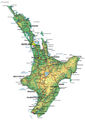 North Island Physical New Zealand - Mapsof.Net Map