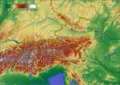 Oesterreich Topo - Mapsof.Net Map