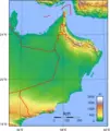 Oman Topography - Mapsof.Net Map