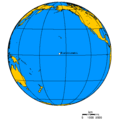 Orthographic Projection Over Kiritimati - Mapsof.Net Map