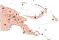 Papua New Guinea Provinces (numbers) - Mapsof.Net Map
