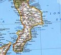 Physical Map Calabria - Mapsof.net