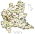 Political Map of Lombardy - Mapsof.Net Map