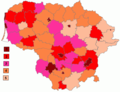 Population Density In Municipalities of Lithuania - Mapsof.Net Map