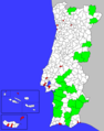 Portuguese Municipalities Area - Mapsof.Net Map