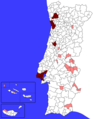Portuguese Municipalities Population1 - Mapsof.Net Map