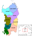 Provinces Map of Sardinia - Mapsof.Net Map