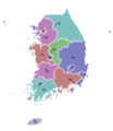 Provinces of South Korea - Mapsof.Net Map